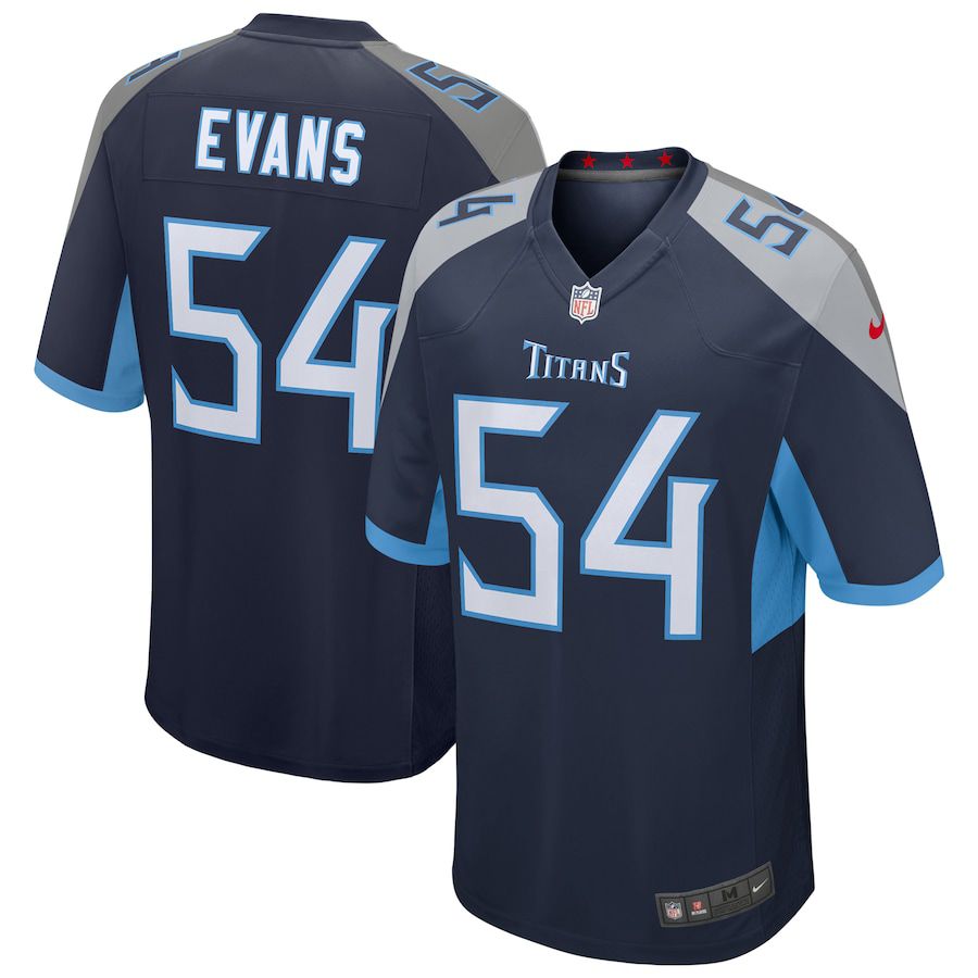 Men Tennessee Titans 54 Rashaan Evans Nike Navy Game NFL Jersey
